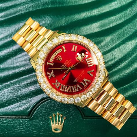 red face rolex silver|rolex red face diamond bezel.